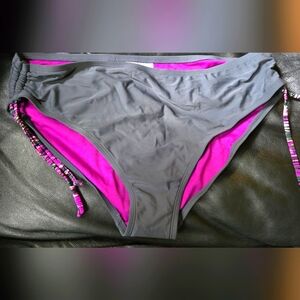 Everlast Sport gray & fushia swim bottom sz16 new no tags